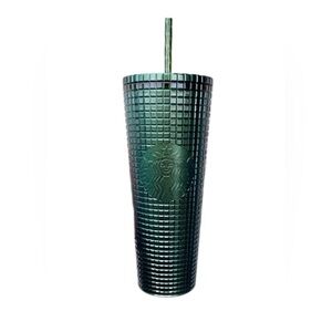 Starbucks Holiday 2021 Tumbler Venti Green Glitter Grid, Limited Edition | 24 Oz